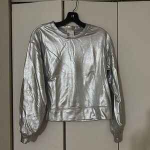 Anthropologie Pilcro XXS lightweight sweatshirt silver